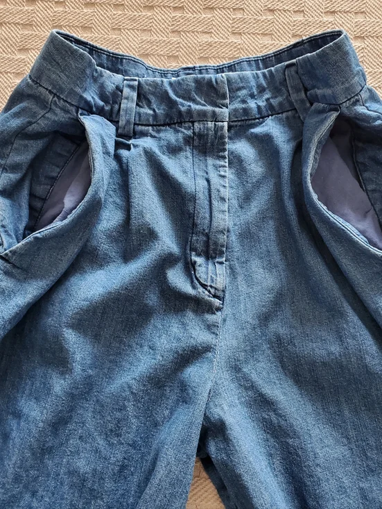 Old Navy Extra High-Rise Wide Leg Jeans Adjustable Waist SZ 8 - Picture 11 of 13